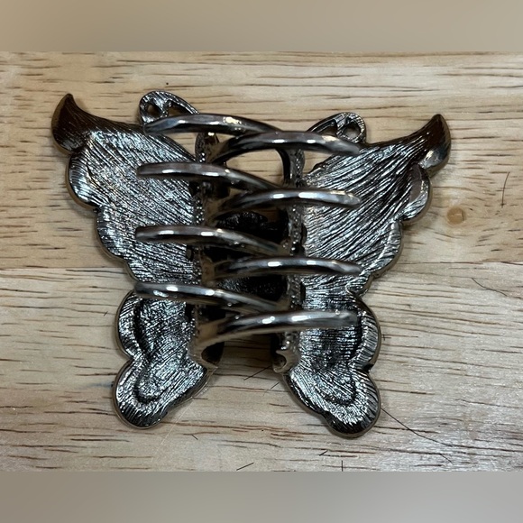 Marcasite Butterfly Hair Claw Clip - Picture 3 of 4